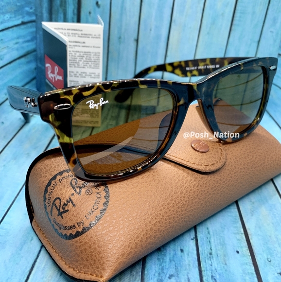 FREE SHIPPING Ray-Ban Wayfarer Tortoise Brown RB2140 New - Picture 9 of 13